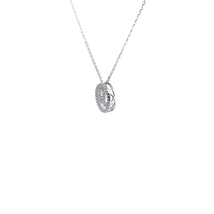 Moissanite Zodiac Constellation Necklace: Rhodium Plated Sterling Silver