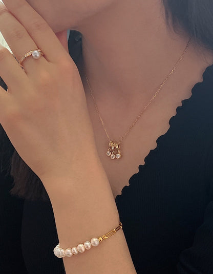 1.5 CT Moissanite Bezel Pendant Necklace: 14K Yellow Gold Plated Sterling Silver