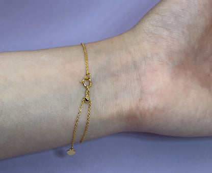 Moissanite Bar Bracelet: 14K Yellow Gold Plated Sterling Silver, Adjustable
